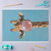 Papier Mousseline Giraffe soufflant Bubblegum rose bulle Découpage (Artisanat)