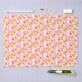 Papier Mousseline Giraffe Whimsical Lumineuse Imprimer rose orange j (Artisanat)
