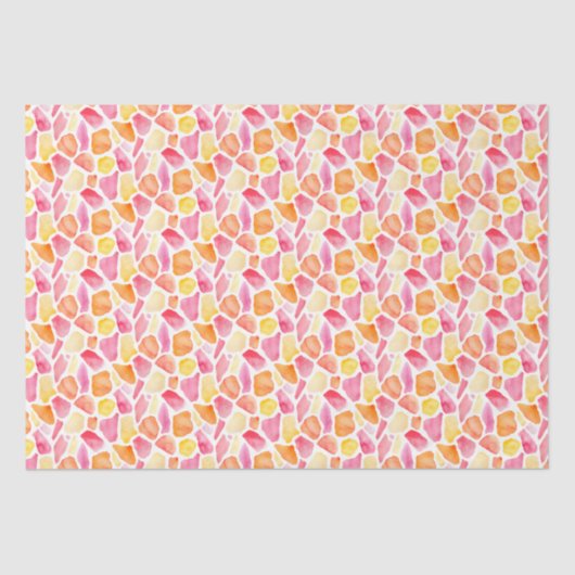 Papier Mousseline Giraffe Whimsical Lumineuse Imprimer rose orange j (Recto)
