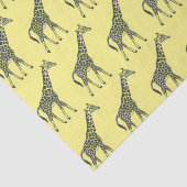 Papier Mousseline Giraffes sur Jaune (Détail)
