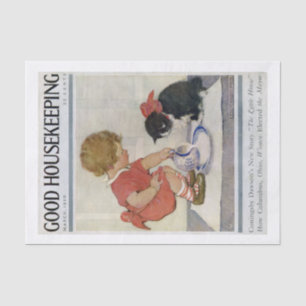 Papier Mousseline Girl and Kitten, Jessie Willcox Smith