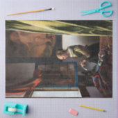 Papier Mousseline Girl Reading a Letter à Open Window, Vermeer (Artisanat)