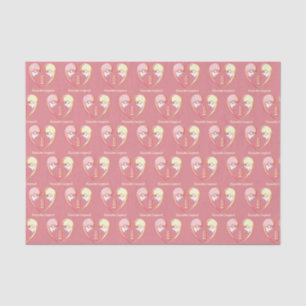 Papier Mousseline Girly BFF Karaoke Love Heart