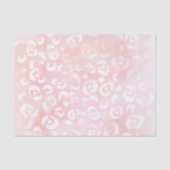 Papier Mousseline Girly Blush Pink Leopard Animal Birthday (Recto)