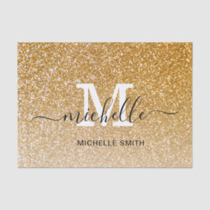 Papier Mousseline Girly Chic Féminin Monogramme Script