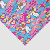 Papier Mousseline Gizmo | Pink Peace & Love Pattern (Détail)