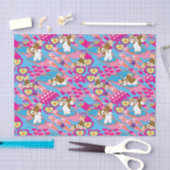 Papier Mousseline Gizmo | Pink Peace & Love Pattern (Artisanat)