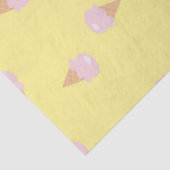 Papier Mousseline Glaces roses sur jaune (Détail)