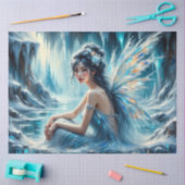 Papier Mousseline Glacier Bloom Ice Fairy Winter Fantasy Decoupage  (Artisanat)