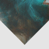 Papier Mousseline Glacier Teal Wolf Portrait (Détail)