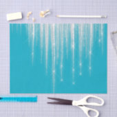 Papier Mousseline Glaçons de Noël Bleu Aqua (Artisanat)