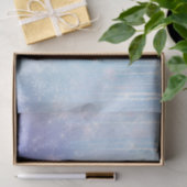 Papier Mousseline Glaçons Flocons de neige Cristaux Bleu Violet Anni (Cadeau)