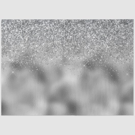 Papier Mousseline Glam à étincelles argentées (Recto)