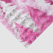 Papier Mousseline Glam blanc rose arbres de Noël (Détail)