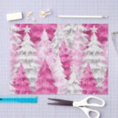 Papier Mousseline Glam blanc rose arbres de Noël (Artisanat)