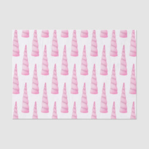 Papier Mousseline Glam blanc rose Unicorne Anniversaire
