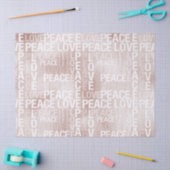 Papier Mousseline Glam Blush Pink Peace Love (Artisanat)