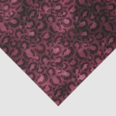 Papier Mousseline Glam Burgundy Empreinte de léopard (Détail)