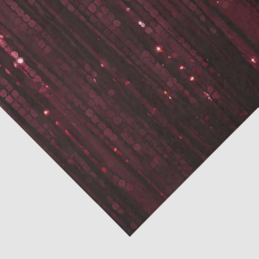 Papier Mousseline Glam Burgundy Red Glitzy Mariage (Détail)