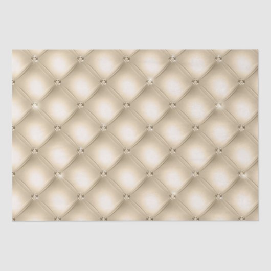Papier Mousseline Glam Champagne Gold Glitzy Diamants (Recto)