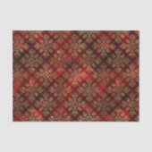 Papier Mousseline Glam Élégant or rouge Noël (Recto)