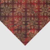 Papier Mousseline Glam Élégant or rouge Noël (Détail)