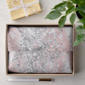 Papier Mousseline Glam Girl Pink Silver Parties scintillant Sparkle  (Cadeau)