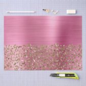Papier Mousseline Glam Girly Pink Gold Leopard (Artisanat)
