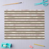 Papier Mousseline Glam Gold Blush rose Brown rayures (Artisanat)