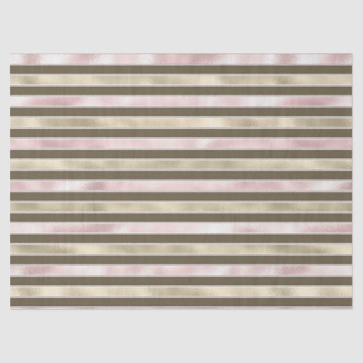 Papier Mousseline Glam Gold Blush rose Brown rayures (Recto)