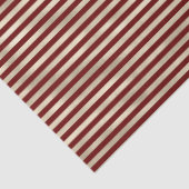 Papier Mousseline Glam Gold Red Holiday Stripes (Détail)