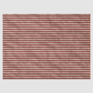 Papier Mousseline Glam Gold Red Holiday Stripes