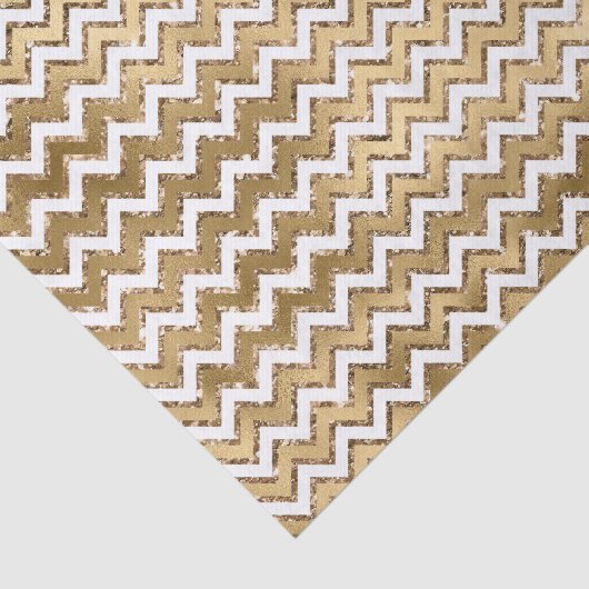 Papier Mousseline Glam Gold White Zigzag (Détail)