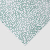 Papier Mousseline Glam Mint White Empreinte de léopard (Détail)
