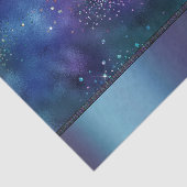 Papier Mousseline Glam Nautique de sirène | Bleu foncé violet Turquo (Détail)