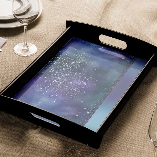 Papier Mousseline Glam Nautique de sirène | Bleu foncé violet Turquo