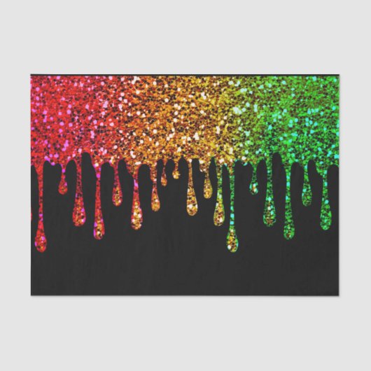 Papier Mousseline Glam Rasta Rainbow Parties scintillant Drivers Par (Recto)