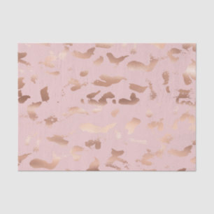 Papier Mousseline Glam Rose Gold Blush Abstrait Anniversaire