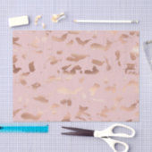 Papier Mousseline Glam Rose Gold Blush Abstrait Anniversaire (Artisanat)