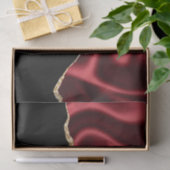 Papier Mousseline Glam rouge foncé Satin foncé Design abstrait (Cadeau)