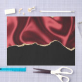 Papier Mousseline Glam rouge foncé Satin foncé Design abstrait (Artisanat)