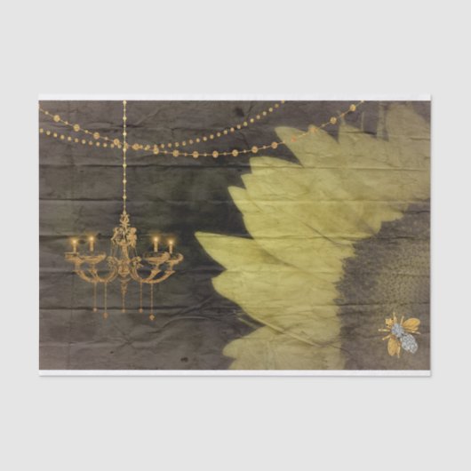 Papier Mousseline Glam rustique Tournesol Pays (Recto)