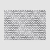 Papier Mousseline Glam Silver White Zigzag Stripes (Recto)