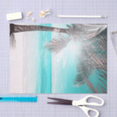 Papier Mousseline Glam tropical rose Aqua Blue Beach Palm Sweet 16 (Artisanat)