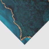 Papier Mousseline Glam Turquoise vert Agate Marbre de la Géode (Détail)