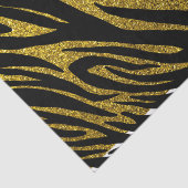 Papier Mousseline Glam Zebra Stripes & Gold Faux Parties scintillant (Détail)