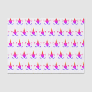 Papier Mousseline Glamicorne rose et violet