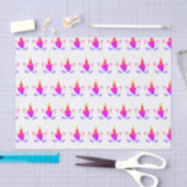 Papier Mousseline Glamicorne rose et violet (Artisanat)