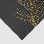 Papier Mousseline Glamme d'or et plumes de roche noire (Détail)