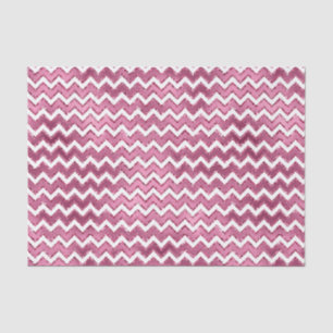 Papier Mousseline Glamme rose blanc Zigzag